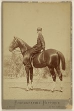 French soldier on horseback; Louis-Jean Delton, French, 1807 - 1891, 1870s; Albumen silver print
