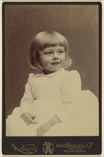 little girl, seated; George Gardner Rockwood, American, 1832 - 1911, about 1879; Albumen silver print