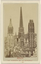 Rouen. Les Clochers de la Cathedrale; Le Comte, French, active Rouen, France 1860s, about 1868; Albumen silver print