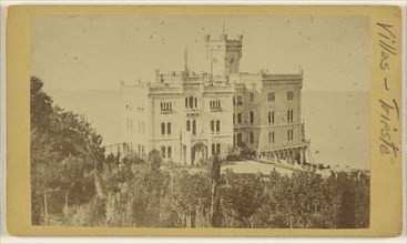 View of Maximillian's Palace - Trieste Miramar; Italian; December 11, 1869; Albumen silver print