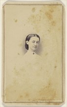 Vignetted portrait of an  woman; S.G. Sheaffer, American, active Hanover, Pennsylvania 1860s - 1870s, about 1862; Albumen