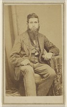 man with longish beard, seated; John P. Percival, American, active Hackettstown, New Jersey 1880s, about 1870; Albumen silver