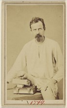Civil War victim with his multilated leg propped up; Attributed to William H. Bell, American, 1830 - 1910, about 1864; Albumen