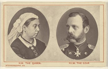 H.M. The Queen. H.I.M. The Czar; London Stereoscopic Company, active 1854 - 1890, 1860s; Collotype