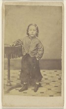 little girl, standing; W.J. Miller, American, active Baltimore, Maryland 1860s - 1870s, about 1865; Albumen silver print