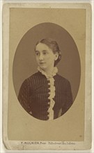 woman, in quasi-oval style; Ferdinand J. Mulnier, French, born 1825, active Paris, France 1870s, about 1878; Albumen silver