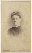 woman, in vignette-style; Henry Knight, British, active St. Leonards on Sea, England 1870s, 1870s; Albumen silver print