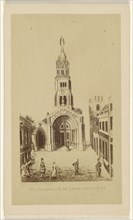 Vue de l'eglise de N.D. de Fourviere, ?, Bernasconi ainé, French, active Lyon 1860s, about 1867; Albumen silver print