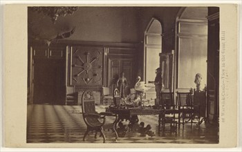 Warwick Castle - View in the Great Hall; Francis Bedford, English, 1815,1816 - 1894, about 1865; Albumen silver print