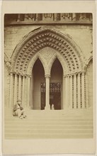 Lichfield Cathedral. South Door; British; November 7, 1865; Albumen silver print