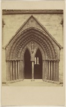Lichfield Cathedral. North Door; British; November 6, 1865; Albumen silver print