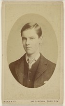 young man, in oval style; David Rees & Company; about 1865; Albumen silver print