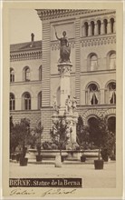 Berne. Statue de la Berna. Palais federal; M. Vollenweider, Swiss, active Bern, Switzerland 1860s - 1870s, about 1865; Albumen