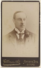 man with flower in his lapel; Gillman & Company; about 1875; Albumen silver print