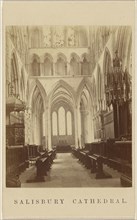 Salisbury Cathedral. Choir; British; about 1865; Albumen silver print