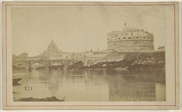 Roma. Ponto S. Angelo; Italian; about 1865; Albumen silver print