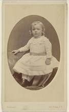 little girl seated, in oval style; George Gardner Rockwood, American, 1832 - 1911, about 1865; Albumen silver print