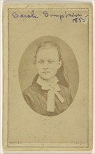 Sarah Simpkin. 1855; J. Cooper, British, active Wigan, England 1850s, negative 1855; print about 1862; Albumen silver print