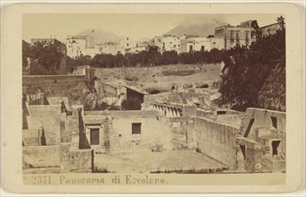 Panorama di Ercolano; Sommer & Behles, Italian, 1867 - 1874, about 1870; Albumen silver print