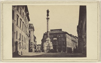 Piazza di Spagna. Rome; Italian; about 1870; Albumen silver print