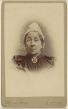 elderly woman wearing a bonnet, in vignette-style; Aubrey Tomlinson, British, active East Dunwich, England 1860s, about 1870