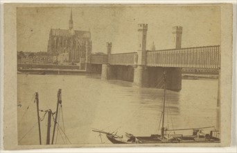 R.R. Bridge, Cologne; German; 1865 - 1870; Albumen silver print