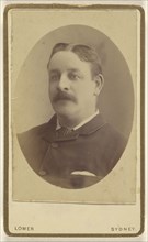 man with moustache, in oval format; Lomer, Australian, active Sydney, Australia 1860s - 1899, about 1890; Albumen silver print