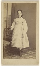 woman, standing; J. Bourens, French, active Metz, France 1860s, 1865 - 1870; Albumen silver print