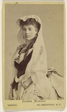 Clara Morris; Napoleon Sarony, American, born Canada, 1821 - 1896, 1870 - 1875; Albumen silver print