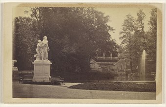 Warsaw, Poland View of a park; Karol Adolf Beyer, Polish, 1818 - 1877, about 1870; Albumen silver print