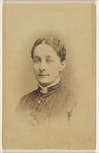 woman, printed in vignette-style; Gustav Dahms, American, active 1860s, 1870 - 1875; Albumen silver print