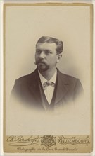 man with a Van Dyke beard, in 3,4 profile; Charles Bernhoeft, Luxembourgian, active 1880s - 1900s, about 1894; Gelatin silver