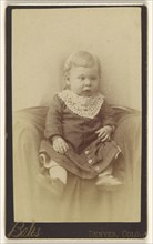 child, seated; William L. Bates, American, active 1880s, 1881 - 1884; Albumen silver print