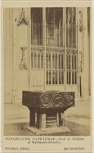 Winchester Cathedral - Font at William of Wykeham's Chantry; S.J. Wiseman, British, active Southampton, England 1860s, 1865