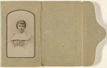 woman with Dutch Boy haircut; Hugo Engler, German, active 1870s, 1870s; Albumen silver print