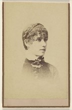 woman with curly hair, printed in vignette-style; Miller & Company; about 1880; Albumen silver print