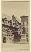 Grenoble. with a view of a statue of A. Bayard; A. Michaud, Swiss, active Grenoble, France 1860s, 1865 - 1870; Albumen silver