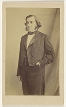man with muttonchops, standing; Bailly & Maurice; 1865 - 1875; Albumen silver print