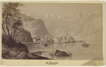 Fluelen a painting; August 7, 1875; Albumen silver print
