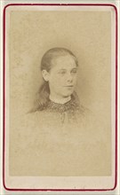 little girl, printed in vignette-style; C.J. Hopkins, British, active Epsom, England 1870s, 1865 - 1870; Albumen silver print