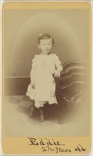 Eddie. 2 1,2 years old; William H. Tipton, American, 1850 - 1929, active Gettysburg, Pennsylvania, 1865 - 1870; Albumen silver