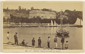 Hotel Beau-Rivage a Ouchy; A. Garcin, Swiss, active Geneva, Switzerland 1860s - 1870s, 1865 - 1870; Albumen silver print