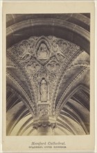 Hereford Cathedral. Spandril over Reredos; Ladmore, British, active Hereford, England 1860s, 1865 - 1870; Albumen silver print