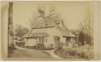 Residence of Thomas Roberts at Wodenethe Fish Kill on Hudson N.Y. exterior view of Rose Cottage, Blaise Hamlet; American; 1865
