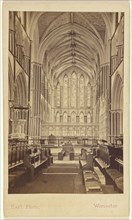 Nave Worcester Cathedral; Francis Charles Earl, British, active 1860s - 1870s, about 1868; Albumen silver print