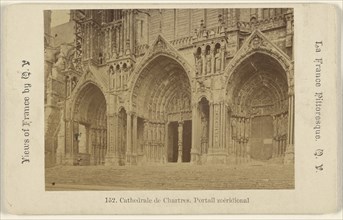 Cathedrale de Chartes. Portail meridional; J. Quéval, French, active Paris, France 1870s, 1870s; Albumen silver print