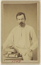 Civil War victim with Vandyke beard, right leg amputated; Attributed to William H. Bell, American, 1830 - 1910, about 1865