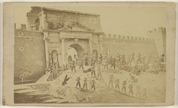 Porta Pia; Italian; about 1870; Albumen silver print