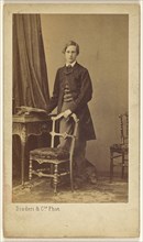 young man, standing; Disdéri & Cie; 1865-1870; Albumen silver print