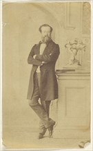 bearded man, standing; 1865 - 1870; Albumen silver print